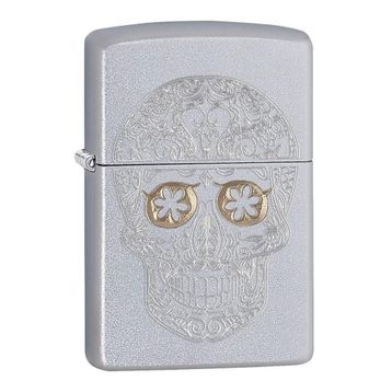 Zippo 205 Etched Skull Çakmak