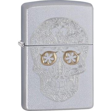 Zippo 205 Etched Skull Çakmak