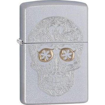 Zippo 205 Etched Skull Çakmak