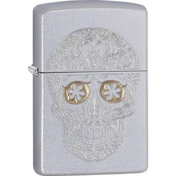 Zippo 205 Etched Skull Çakmak