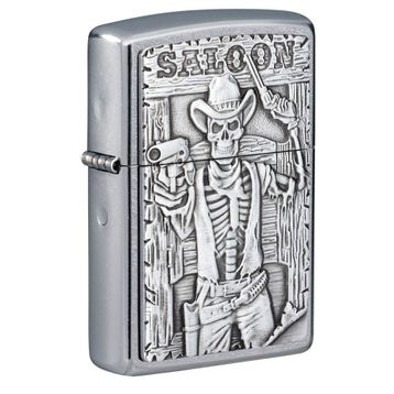 Zippo 207 Saloon Skull Emblem Çakmak