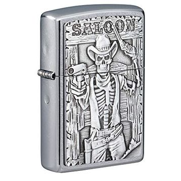 Zippo 207 Saloon Skull Emblem Çakmak