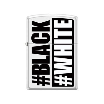 Zippo 214-055400 Black White Çakmak