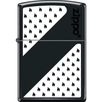 Zippo Black And White Design Çakmak