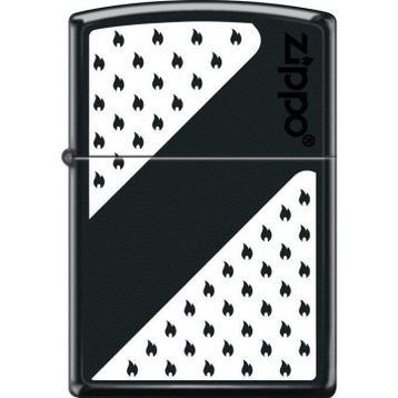 Zippo Black And White Design Çakmak