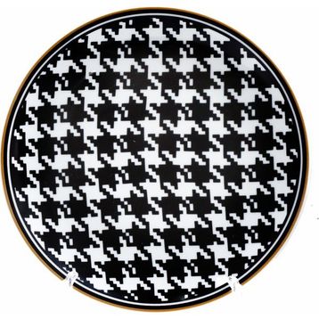 Zm Decor 23 cm Siyah İnci Tabak