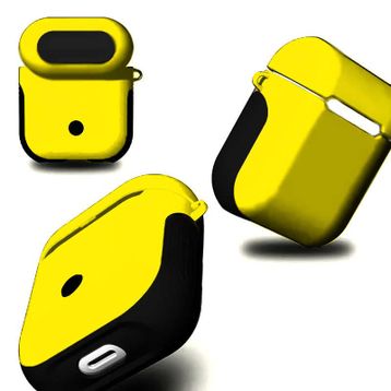 Zore Apple Airpods Uyumlu Sarı Zore Shockproof Silikon Kılıf