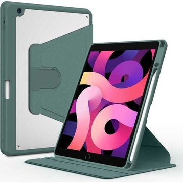 Zore Apple iPad 10.2 2021 9.Nesil Koyu Yeşil Uyumlu Kılıf Nayn Dönebilen Standlı Kılıf