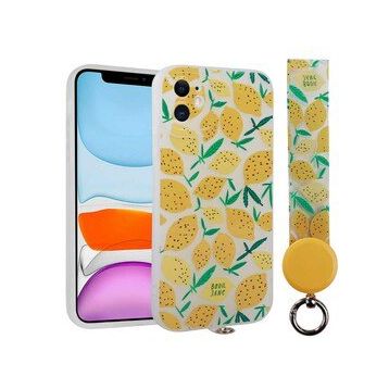 Zore Apple iPhone 11 Kılıf Desenli El Askılı İpli Zore Arte Silikon Kapak