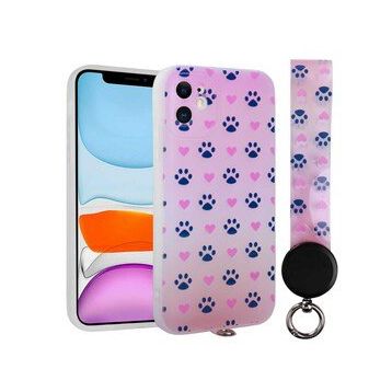 Zore Apple iPhone 11 Kılıf Desenli El Askılı İpli Zore Arte Silikon Kapak