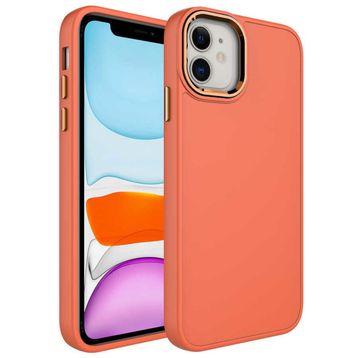 Zore Apple iPhone 11 Metal Çerçeve ve Buton Tasarımlı Silikon Luna Kapak Kılıf