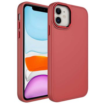 Zore Apple iPhone 11 Metal Çerçeve ve Buton Tasarımlı Silikon Luna Kapak Kılıf
