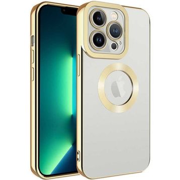 Zore Apple iPhone 11 Pro Kamera Korumalı Logo Gösteren Omega Kapak Gold Cep Telefonu Kılıfı