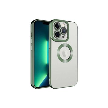 Zore Apple iPhone 11 Pro Kamera Korumalı Logo Gösteren Omega Kapak Yeşil Cep Telefonu Kılıfı