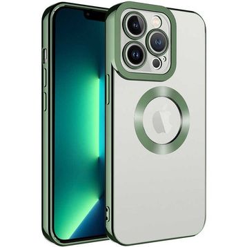 Zore Apple iPhone 11 Pro Kamera Korumalı Logo Gösteren Omega Kapak Yeşil Cep Telefonu Kılıfı