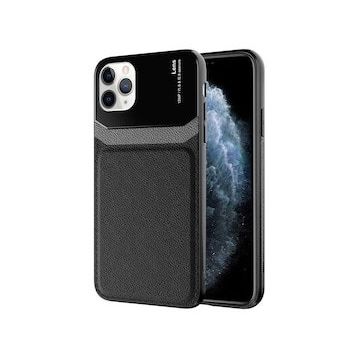 Zore Apple iPhone 11 Pro Max Emiks Deri Görünümlü Kılıf
