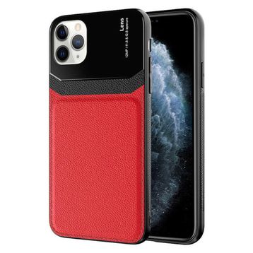 Zore Apple iPhone 11 Pro Max Emiks Deri Görünümlü Kılıf