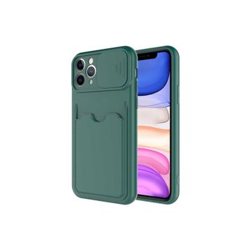 Zore Apple iPhone 11 Pro Max Kartix Kapak Koyu Yeşil Cep Telefonu Kılıfı