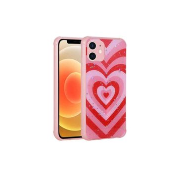 Zore Apple iPhone 11 Simli Desenli Kamera Korumalı Parlak Popy Kapak Kalp Cep Telefonu Kılıfı