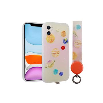 Zore Apple iPhone 11 Uyumlu Desenli El Askılı İpli Arte Silikon Kapak NO5 Cep Telefonu Kılıfı