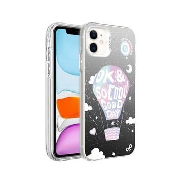 Zore Apple iPhone 12 Desenli Silver Sert Kapak Kılıf