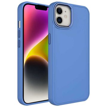 Zore Apple iPhone 12 Metal Çerçeve Buton Tasarımlı Silikon Luna Kapak Kılıf