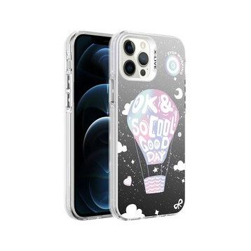 Zore Apple iPhone 12 Pro Max Desenli Silver Sert Kapak Kılıf