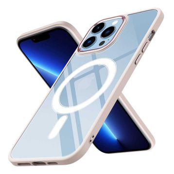 Zore Apple iPhone 12 Pro Max Wireless Şarj Özellikli Krom Magsafe Silikon Kapak Kılıf