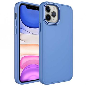 Zore Apple iPhone 12 Pro Metal Çerçeve Buton Tasarımlı Silikon Luna Kapak Kılıf
