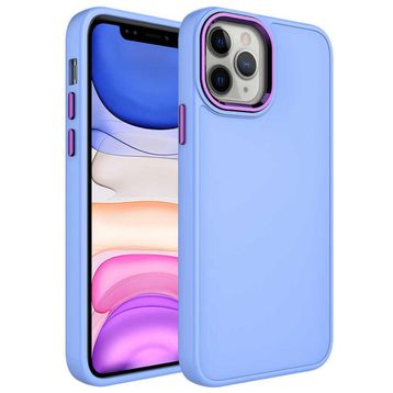 Zore Apple iPhone 12 Pro Metal Çerçeve Buton Tasarımlı Silikon Luna Kapak Kılıf