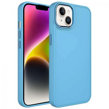 Zore Apple iPhone 13 Metal Çerçeve Buton Tasarımlı Silikon Luna Kapak Kılıf