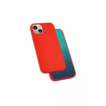 Zore Apple iPhone 13 Mini Uyumlu Kırmızı Silk Silikon Kılıf