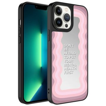 Zore Apple iPhone 13 Pro Aynalı Desenli Kamera Korumalı Parlak Mirror Kapak Kılıf