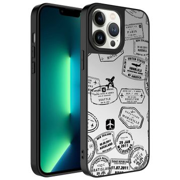 Zore Apple iPhone 13 Pro Aynalı Desenli Kamera Korumalı Parlak Mirror Kapak Kılıf