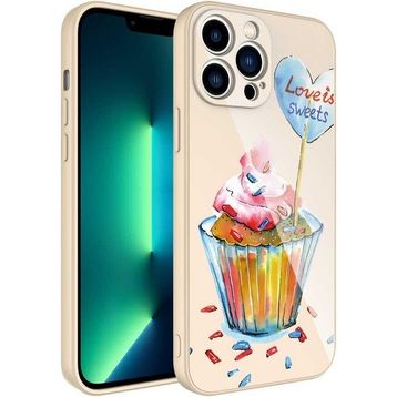 Zore Apple iPhone 13 Pro Max Kamera Korumalı Desenli Sert Silikon Epoksi Kapak Kılıf