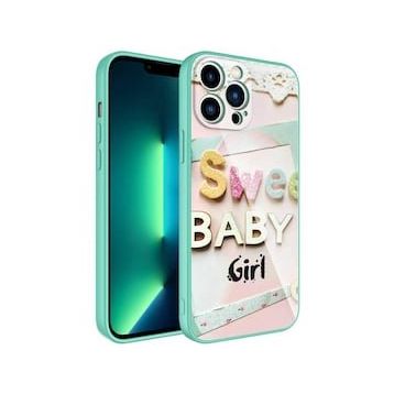 Zore Apple iPhone 13 Pro Max Kamera Korumalı Desenli Sert Silikon Epoksi Kapak Kılıf