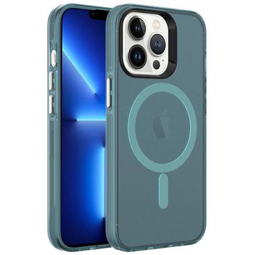 Zore Apple iPhone 13 Pro Max Magsafe Şarj Özellikli Buzlu Transparan C-Pro Sert Kapak Kılıf