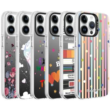 Zore Apple iPhone 14 Pro Max Desenli Silver Sert Kapak Kılıf