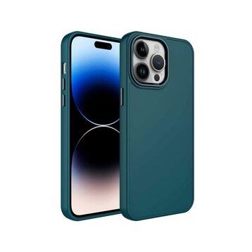 Zore Apple iPhone 14 Pro Metal Çerçeve ve Buton Tasarımlı Silikon Luna Kapak Kılıf