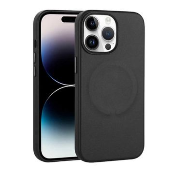 Zore Apple iPhone 14 Pro PU Deri Magsafe Wireless Şarj Özellikli Derix Kapak Kılıf