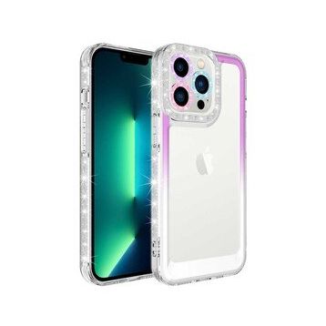 Zore Apple iPhone 14 Pro Simli ve Renk Geçiş Tasarımlı Lens Korumalı Park Kapak Kılıf