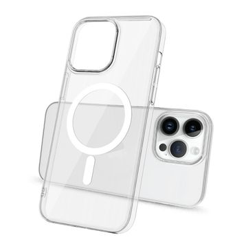 Zore Apple iPhone 14 Pro Wireless Şarj Özellikli Şeffaf Tek Kamera Çerçeveli Porto Kapak Kılıf