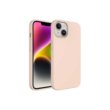 Zore Apple iPhone 14 Uyumlu Pembe Açık Sıvı Teknolojili Silinebilir Sert Kivi Kapak Kılıf
