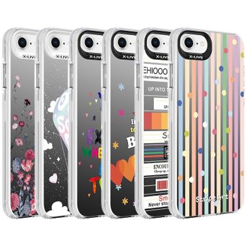 Zore Apple iPhone 7 Desenli Silver Sert Kapak Kılıf