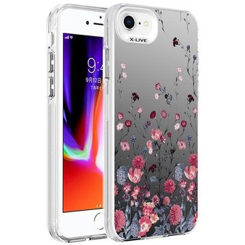 Zore Apple iPhone 7 Desenli Silver Sert Kapak Kılıf