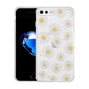 Zore Apple iPhone 7 Plus Kılıf Simli Desenli Kamera Korumalı Parlak Popy Kapak