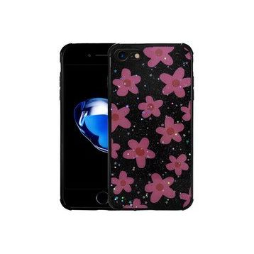 Zore Apple iPhone 8 Kılıf Simli Desenli Kamera Korumalı Parlak Popy Kapak