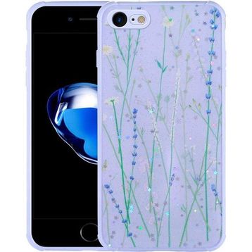 Zore Apple iPhone Se 2022 Simli Desenli Kamera Korumalı Parlak Popy Kapak Kılıf