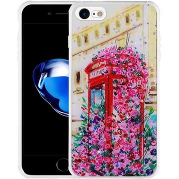 Zore Apple iPhone Se 2022 Simli Desenli Kamera Korumalı Parlak Popy Kapak Kılıf