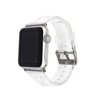 Zore ​​​Apple Watch 44 mm KRD-13 Şeffaf Silikon Kordon